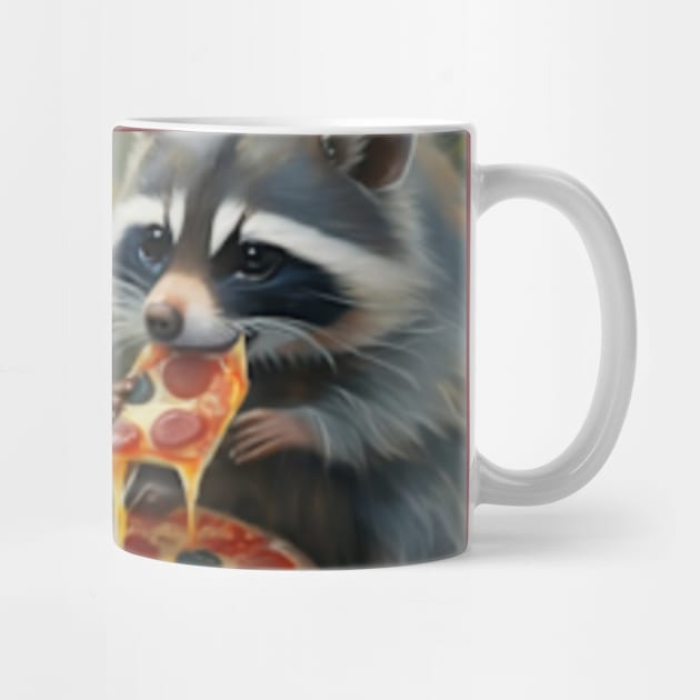 Raccoon funny gift raccoon eating pizza gift ideas by WeLoveAnimals